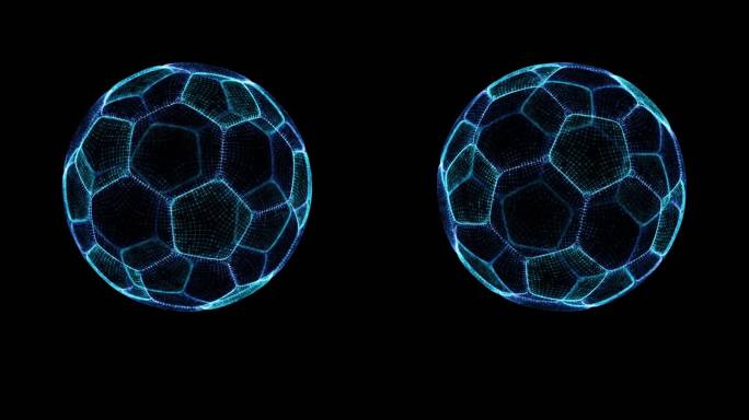 全息3D投影足球 循环 带透明通道