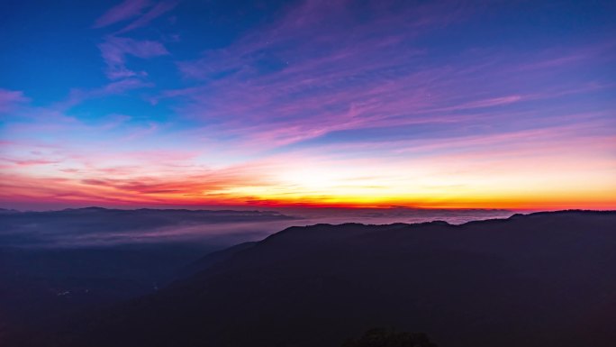 鼓岭.柱里景区日出云海延时2