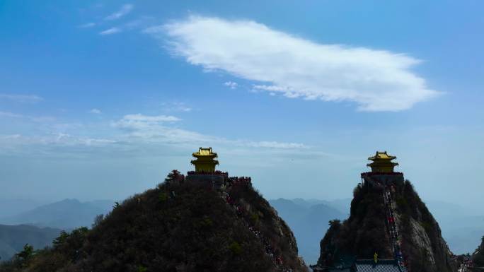 4K航拍河南洛阳老君山旅游景点