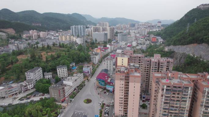 巴东野三关高速收费站入口4K航拍