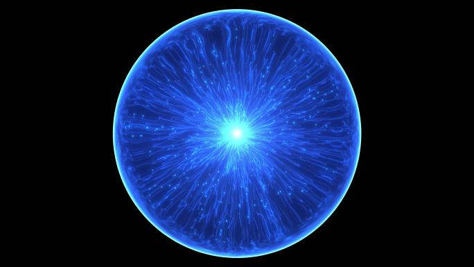 4K蓝色水晶粒子球大无缝循环无缝循环AB