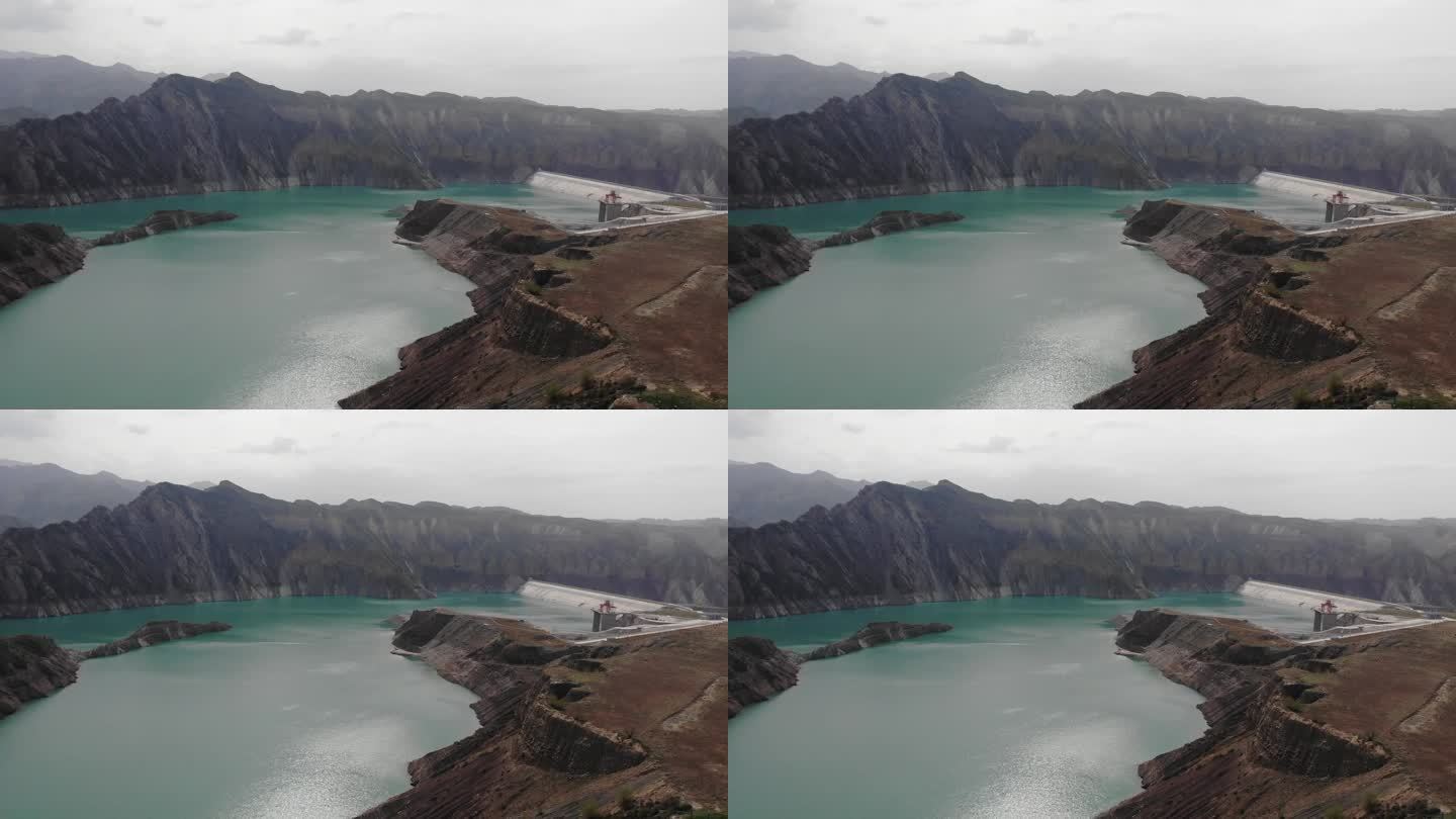航拍 新疆肯斯瓦特水库