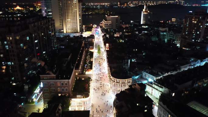 4K厦门中山路轮渡夜景