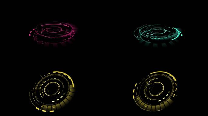 四款悬浮发光科技无缝衔接旋转圈