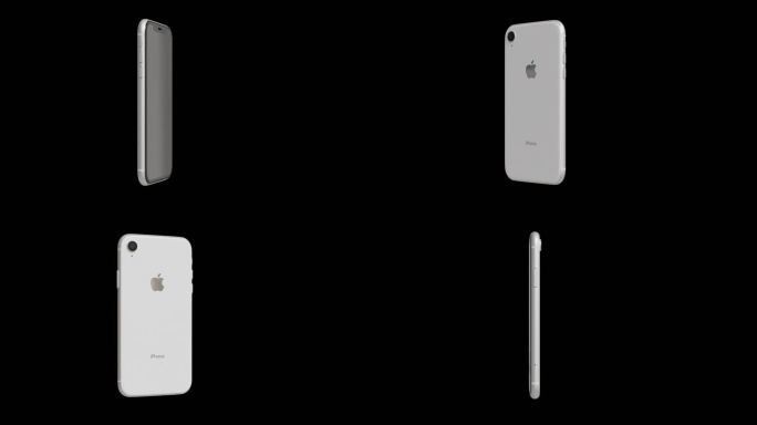 苹果iPhone XR白色手机透明背景