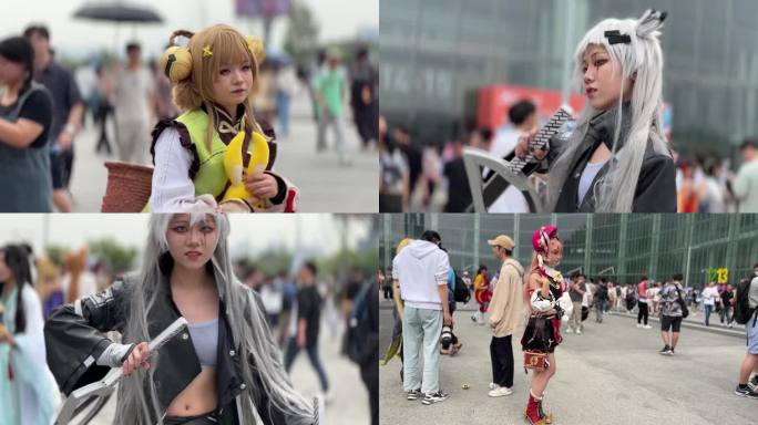 成都西博城动漫展街头快闪COSPLAY