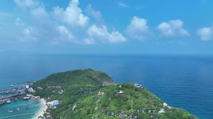 4K海南岛旅游分界洲岛全貌航拍