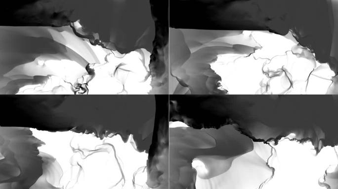 4k超高清实拍水墨泼墨抽象意识流