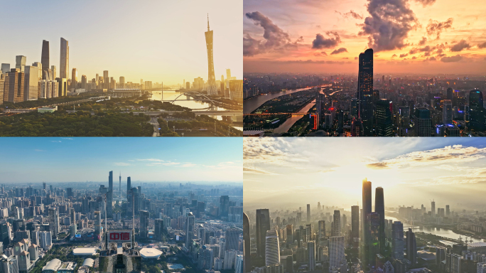 广州城市航拍空镜合集2023