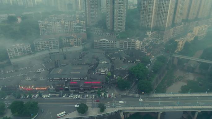 重庆长江轮渡风光码头航运航拍4K高清