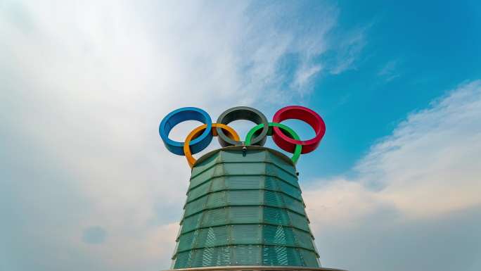 8k延时奥运五环奥林匹克奥运会标志