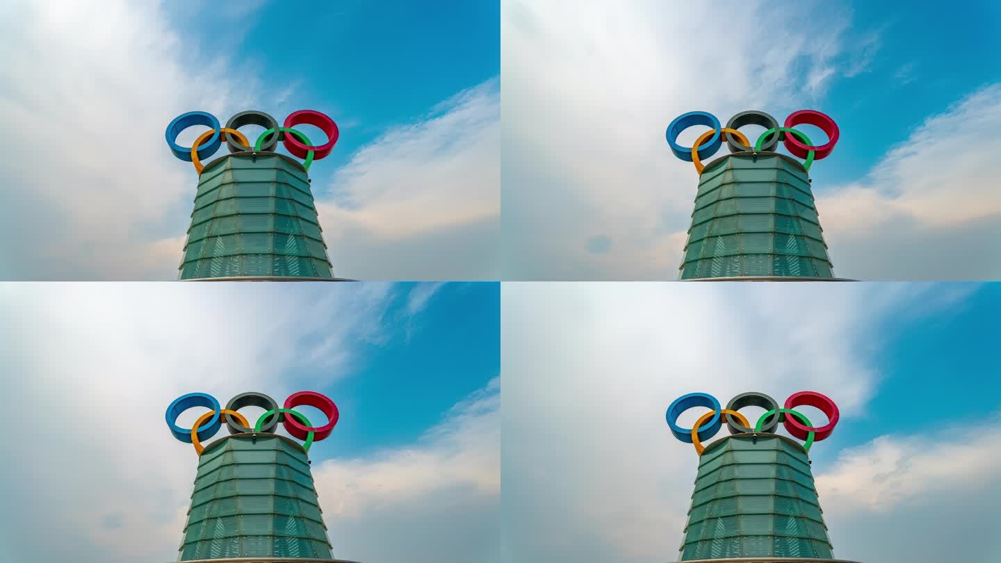 8k延时奥运五环奥林匹克奥运会标志