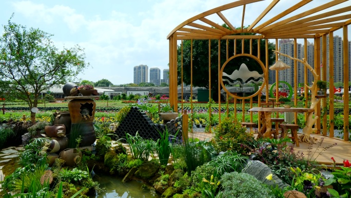 露天休闲茶座 花园花境 小资情调小院子