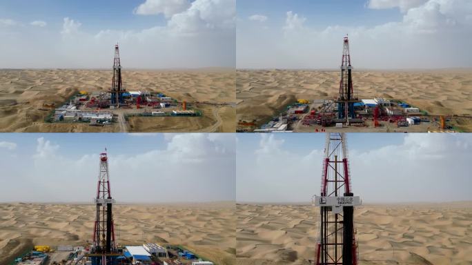 沙漠钻井架由远飞到二层平台