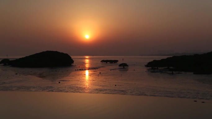 l1海岸延时拍摄海水退潮