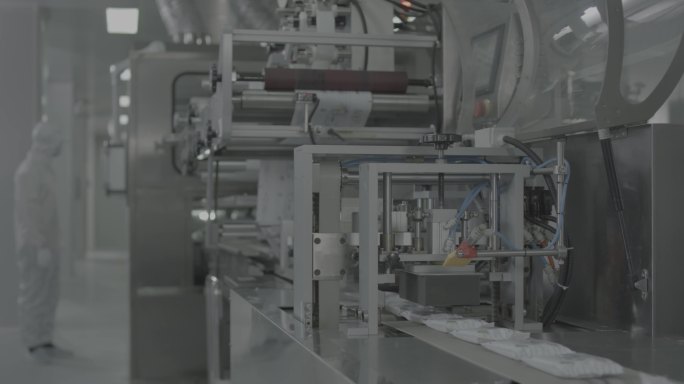 纸巾 湿巾 机器生产高清视频素材