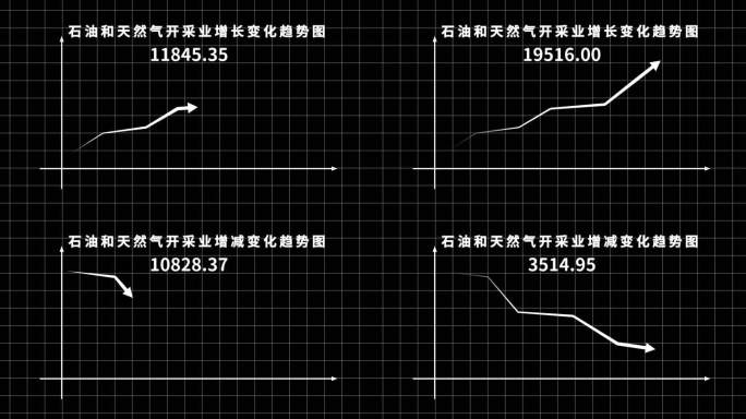 数据箭头上升下降趋势图模板箭头生长动画