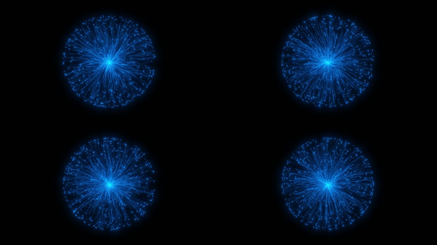 4K粒子花粒子放射中心发射无缝循环