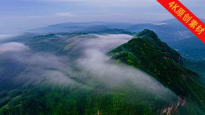 大自然森林山川林海云海云瀑云雾延时