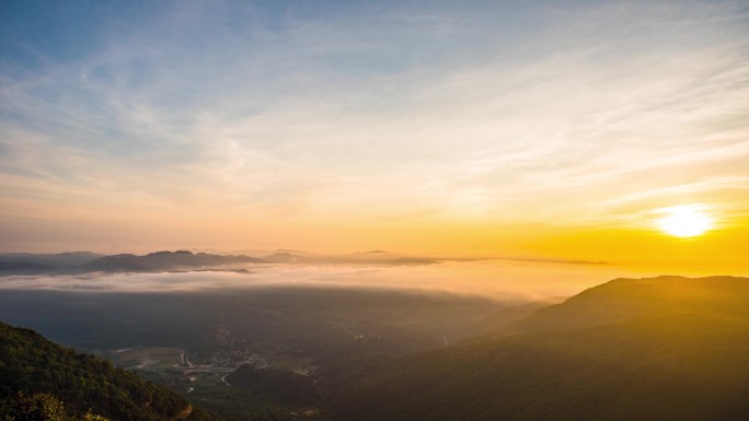 鼓岭.柱里景区日出云海延时