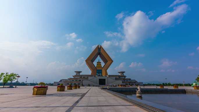 陕西法门寺大范围延时素材