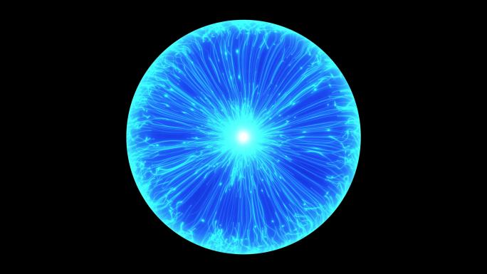 4K蓝色水晶粒子球大无缝循环无缝循环AA