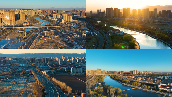 呼和浩特 黄昏 夕阳