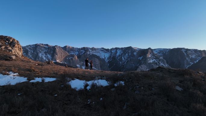 甘南 雪山 航拍 洛克之路 风景 梯田