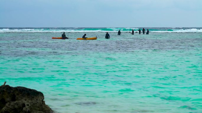 沙滩嬉戏 海边玩耍 休闲旅游