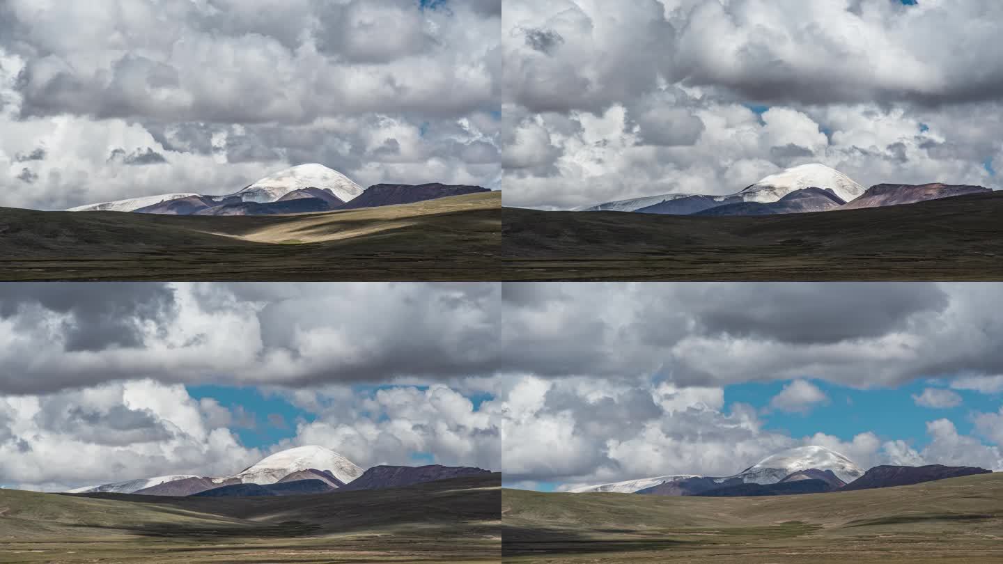 青藏高原唐古拉山脉雪山延时摄影