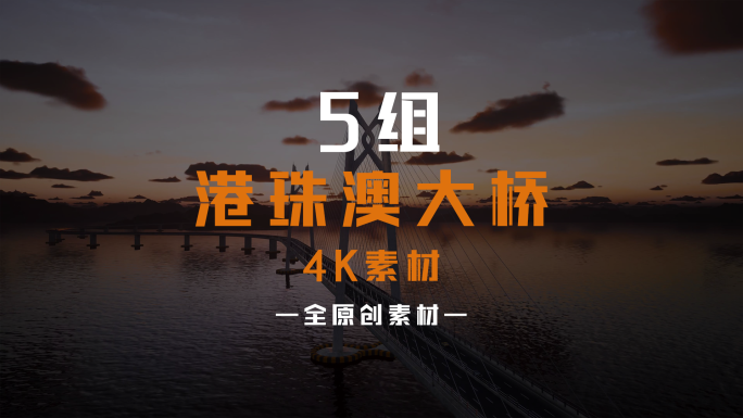 5组珠港澳大桥素材视频