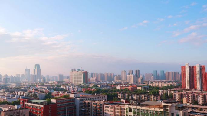 郑州早上延时城市苏醒