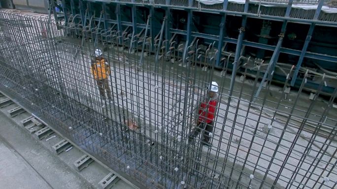 工程建设 钢筋制造 工地