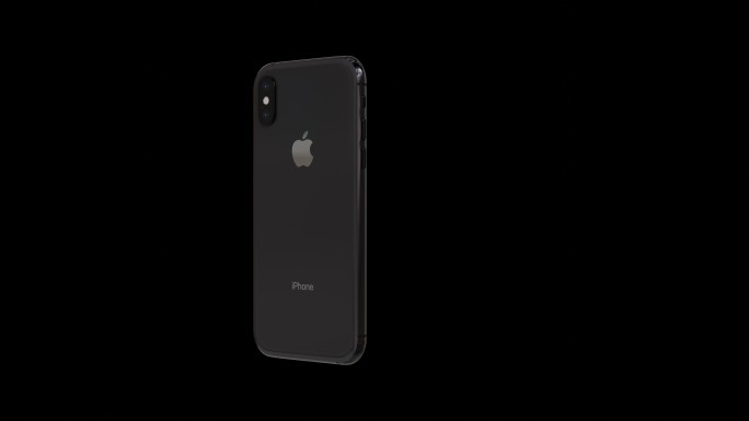 苹果iPhone XS黑色手机透明背景