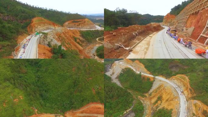 公路 汽车行驶 陡峭的山路