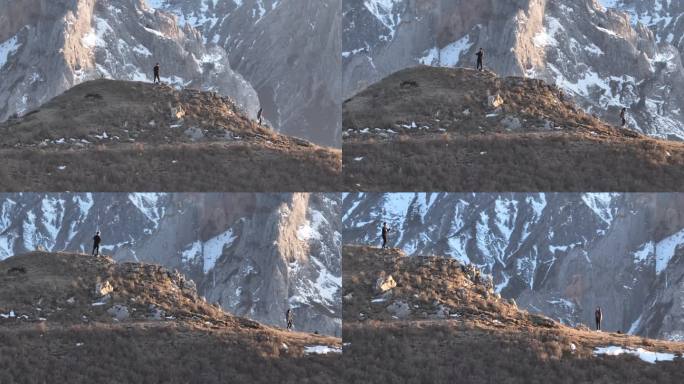 甘南 雪山 航拍 洛克之路 风景 梯田