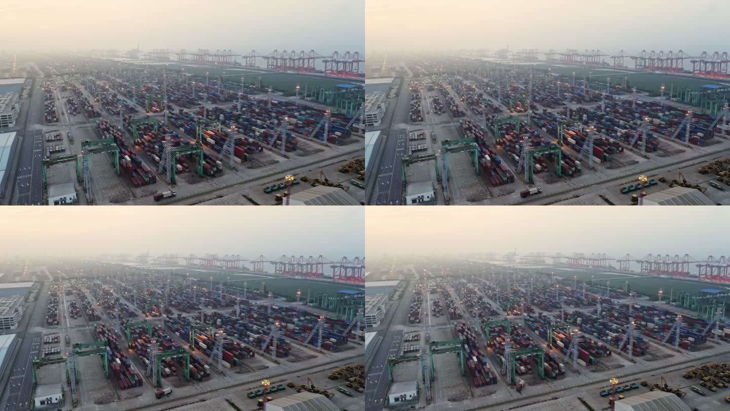 上海浦东大型货运集装箱码头