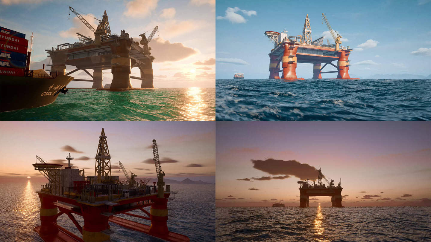 6组4k海上石油钻井平台