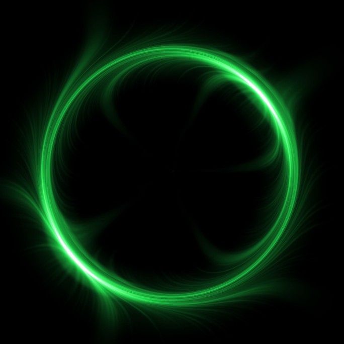 唯美绿色光圈光环