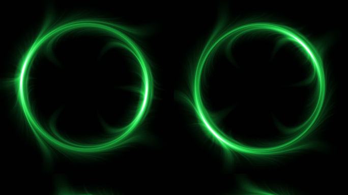 唯美绿色光圈光环