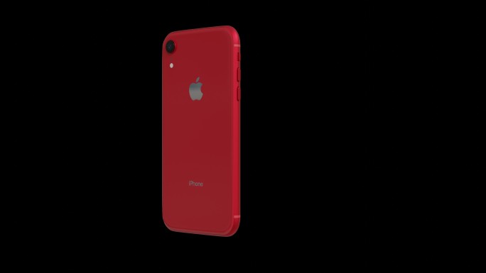 苹果iPhone XR红色手机透明背景