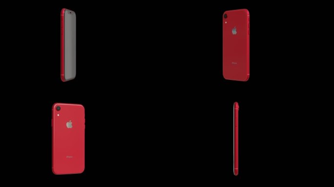 苹果iPhone XR红色手机透明背景