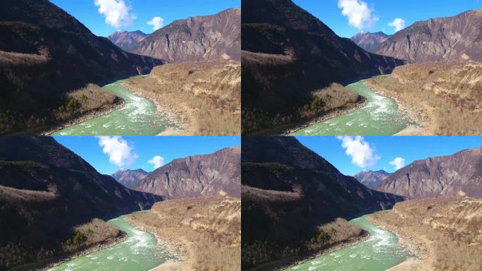 航拍西藏林芝雅鲁藏布江、雅鲁藏布大峡谷