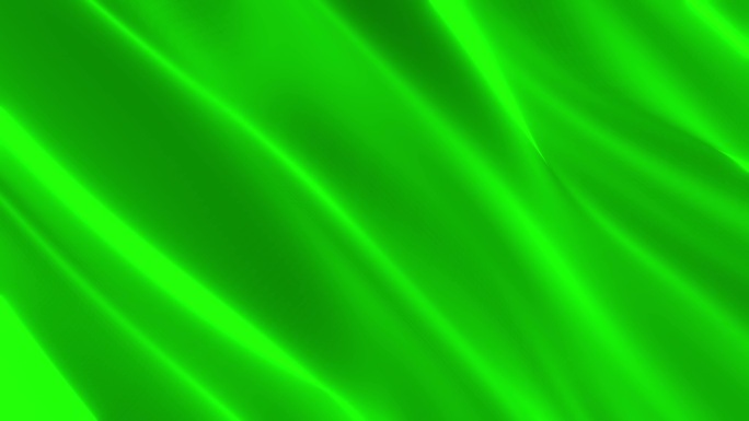 4K绿色布料波浪起伏绸缎飘舞无缝循环