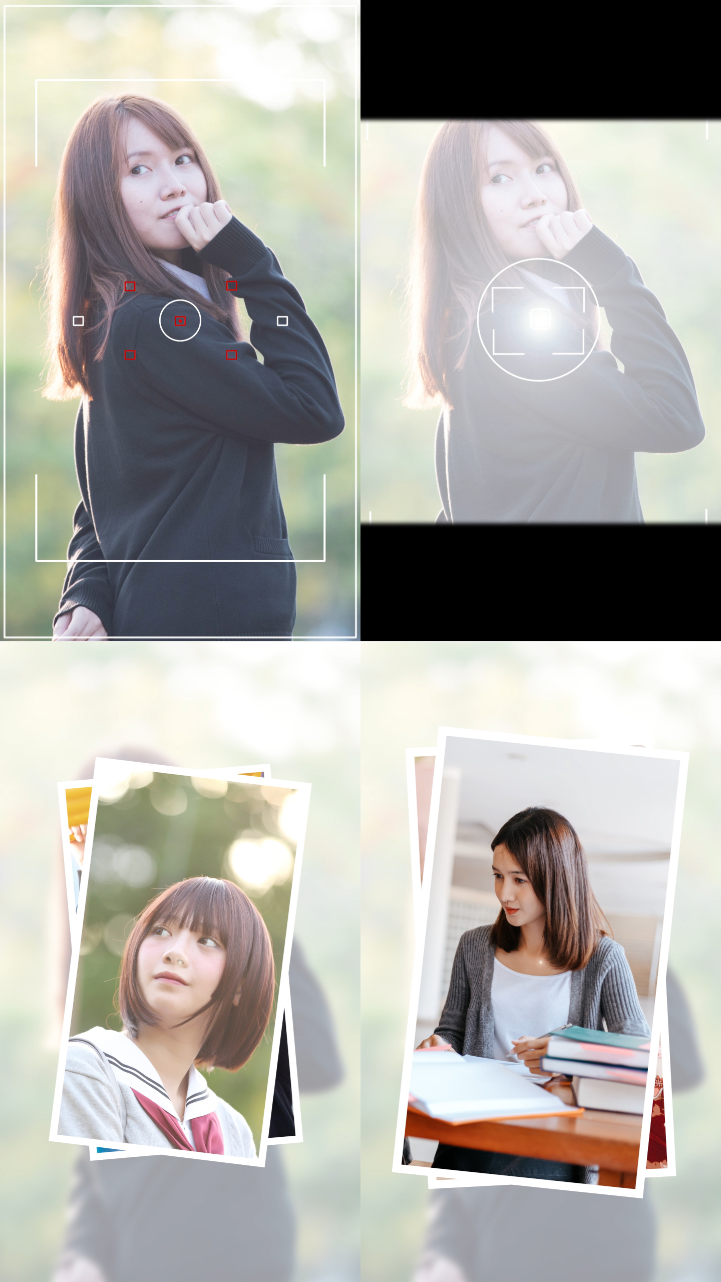 【2款无插件】模拟竖屏照相机拍照AE模板