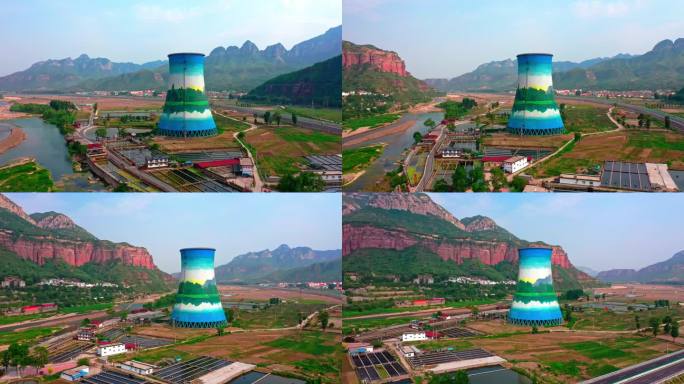 彩绘污染设备冷却塔水塔美化环境