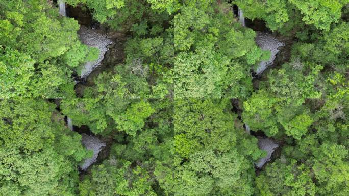 俯瞰绿水青山  大地山谷航拍