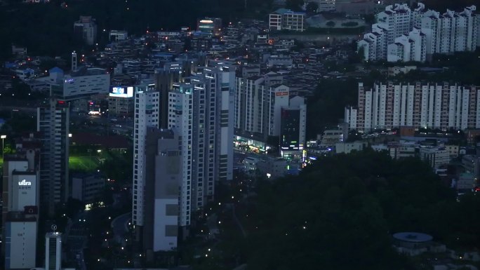 夜景 城市建筑 灯火通明