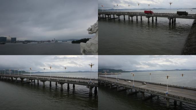 h广西防城港海岸雕塑及跨海大桥