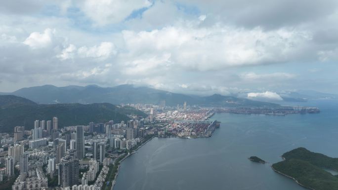 深圳盐田港区航拍